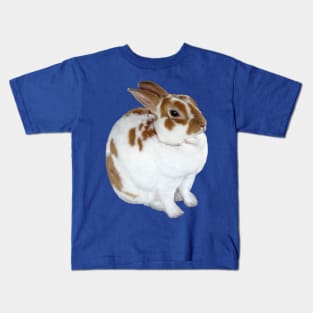 Brown and White Rex Rabbit Kids T-Shirt